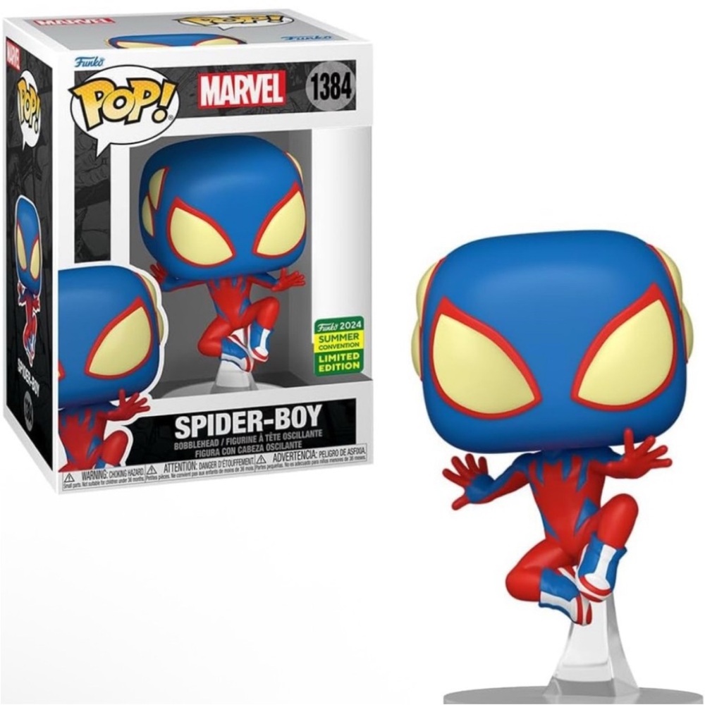 Funko Pop! Exclusive Marvel Spider-Boy 1384‎ Summer Limited Edition, New in Box